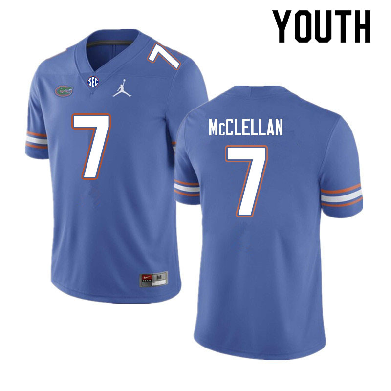 Youth #7 Chris McClellan Florida Gators College Football Jerseys Sale-Royal
